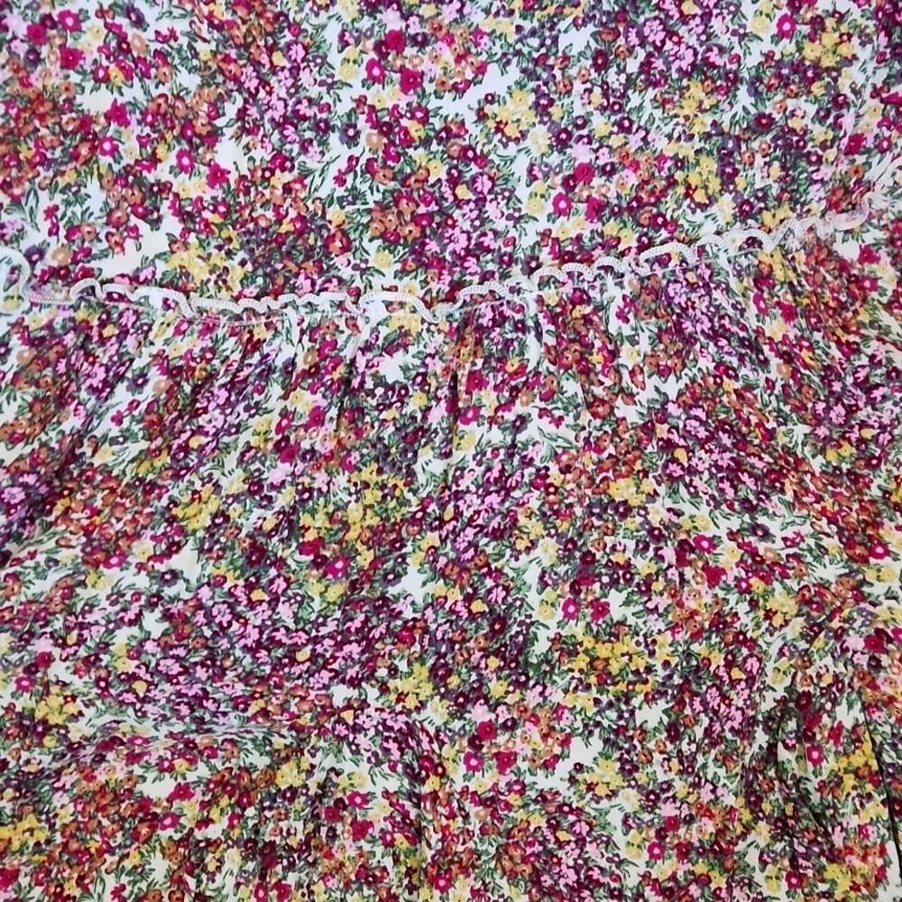 Wild Fable Drop Waist Lightweight Floral Dress - Picture 4 of 5